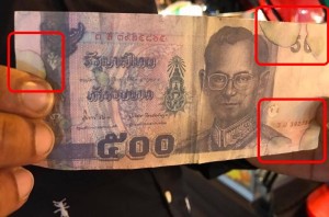 Polizei auf Phuket warnt vor gefälschten 500 Baht Banknoten
