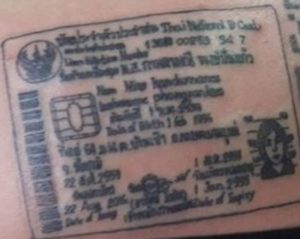ID-Karten Tattoo 