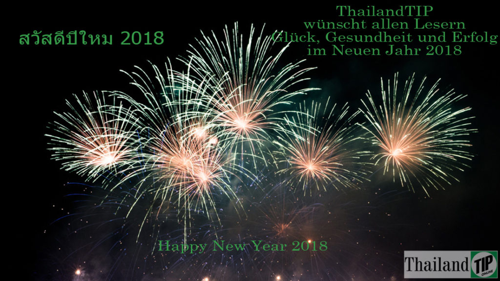 Der ThailandTIP wünscht allen Lesern Glück, Gesundheit und Erfolg im neuen Jahr 2018