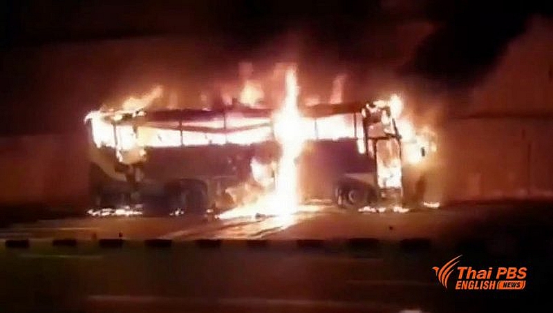 21 registrierte myanmarische Migranten in einem Bus verbrannt