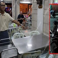 Straßenverkäufer greift zum Messer um einen Ausländer in Pattaya zum Kauf einer Uhr zu überreden