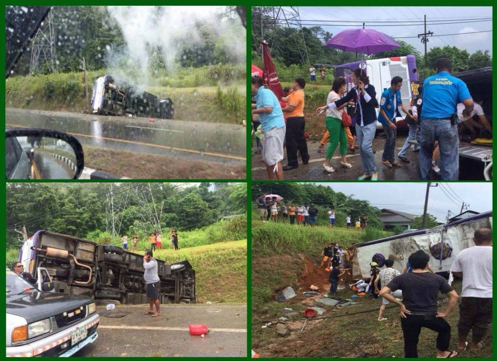 Viele chinesische Verletzte nach Unfall mit einem Tourbus auf Phuket