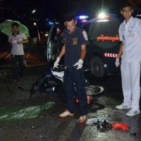 Zwei Tote und zwei schwerverletzte nach einem Frontalzusammenstoß zwischen zwei Motorrädern auf Phuket