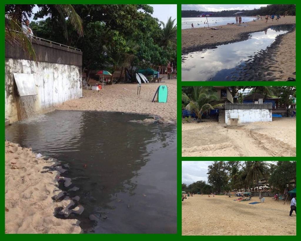 Bilder über fauliges Brackwasser am Strand von Karon sorgen für Beschwerden von Anwohnern und Touristen
