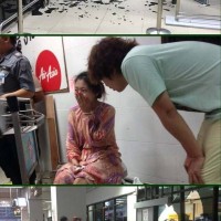 Thailänderin rast aus Versehen in die Abflughalle des internationalen Flughafen Phuket