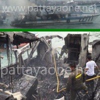 Acht Millionen Baht Schaden durch Feuer an einem Ausflugsboot