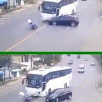 Italiener vor laufender Kamera auf Phuket von einem Bus überrollt