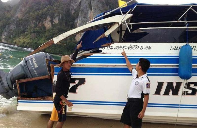 Fünf Touristen bei Schnellbootunfall vor Ko Phi Phi verletzt