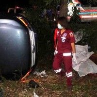Drei Tote und sechs Verletzte nach einem Pickup Überschlag auf der Schnellstraße Chiang Mai – Phrae