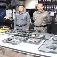 In Pattaya verhafteter Drogenhändler besitzt eine umfangreiche Waffensammlung
