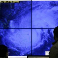Taifune die auf Asien treffen werden durch den Klimawandel immer stärker