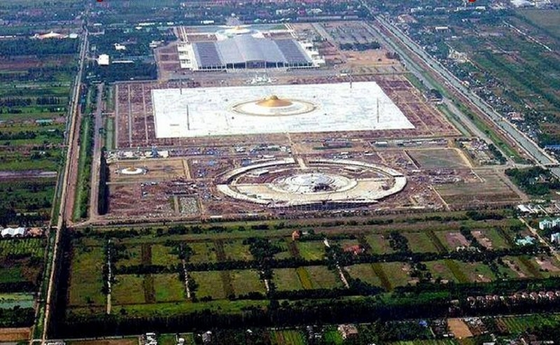 Luftaufnahme des Wat Dhammakaya 