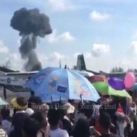 KampfJet stürzt während einer Flugschau in Songkhla ab