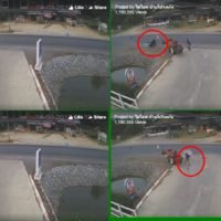 Glücklichster Mann des Tages entkommt um Haaresbreite einem Unfall