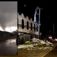 Tornado trifft auf Nakhon Sawan und fällt 89 Strommasten