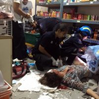 Russische Touristin stürzt durch das Dach eines 7-Eleven