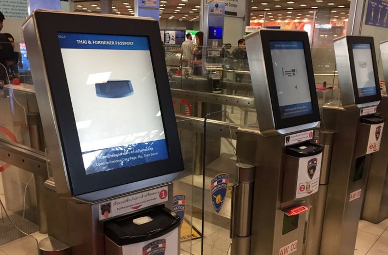 Automatisches Passkontrollsystem am Flughafen Suvarnabhumi für Personen aus Singapur erweitert