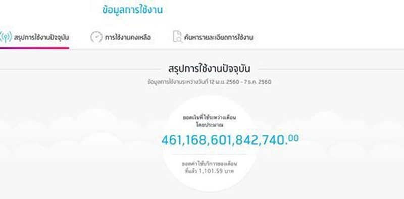 DTAC Kunden erhalten eine Telefonrechnung von 461 Billionen Baht