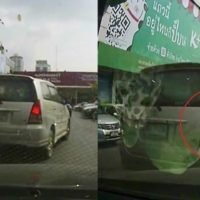 Armaturenbrett Kamera überführt eine thailändische Autofahrerin der Lüge