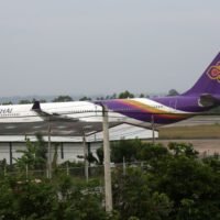 Thai Airways muss auf dem Flughafen Suvarnabhumi in Bangkok notlanden