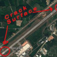 Flughafen Krabi warnt die Piloten vor Schäden auf der Start- und Landebahn