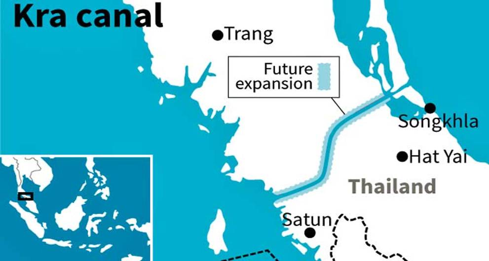 Baut Thailand einen 28 Milliarden Baht Kanal zwischen dem Südchinesischen Meer und dem Indischen Ozean?