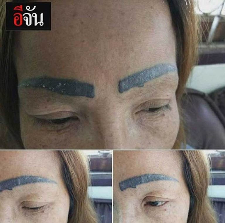 Nach einem verpfuschten Augenbrauen Tattoo warnt eine Thailänderin alle