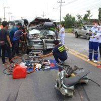 14 Vorschulkinder in Chiang Mai bei Crash mit einem Van verletzt