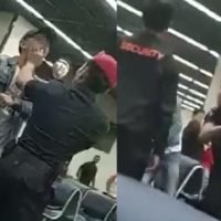 Video über einen Sicherheitsmann der am Flughafen einen ausländischen Touristen angreift