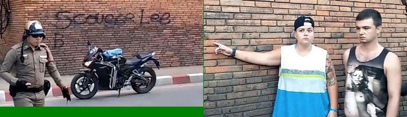 Zwei Touristen könnten wegen ihrer Graffiti möglicher Weise zehn Jahre im Gefängnis landen