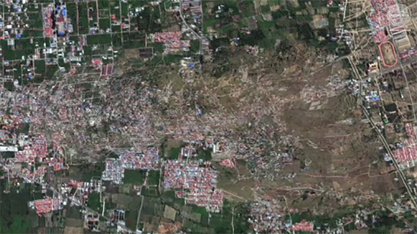 Beeindruckende Satelliten Zeitraffer Bilder über den zerstörerischen Tsunami in Indonesien