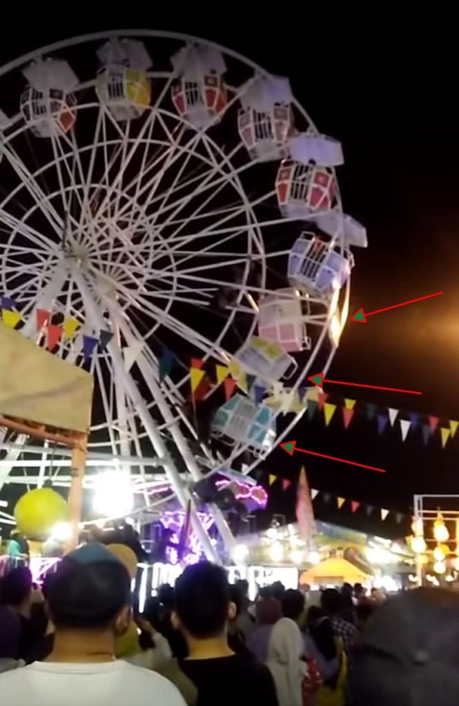 Riesenrad Horror auf einem Jahrmarkt in Indonesien