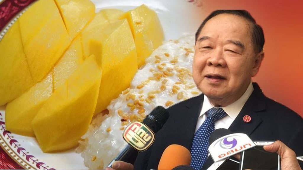 Prawit wird am Sonntag 10.000 chinesische Touristen mit fünf Tonnen Mango Kleb-Reis versorgen