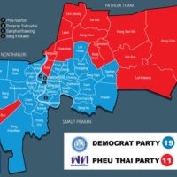 Laut einer neuen Umfrage gewinnen die Demokraten in Bangkok in 19 und die Pheu Thai Partei in 11 Wahlkreisen.
