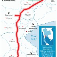 Anwohner beschweren sich über ein 109 km langes Autobahn Projekt von Nakhon Pathom nach Cha-am