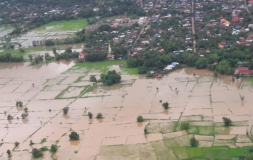 Starker Regen sorgt für große Überschwemmungen in der Provinz Sakon Nakhon