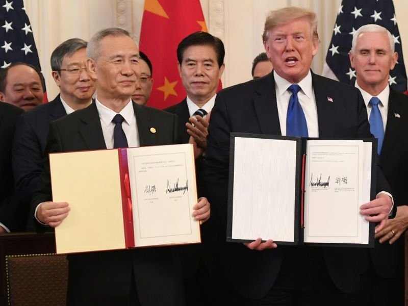 Die USA und China unterzeichneten gestern die erste Phase des neuen Handelsabkommens
