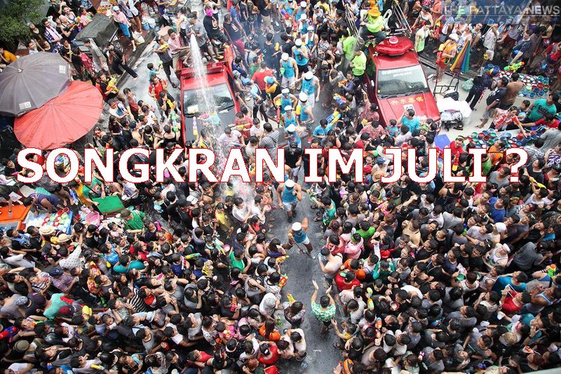 Die Regierung überlegt über einen Songkran Ersatz im Juli