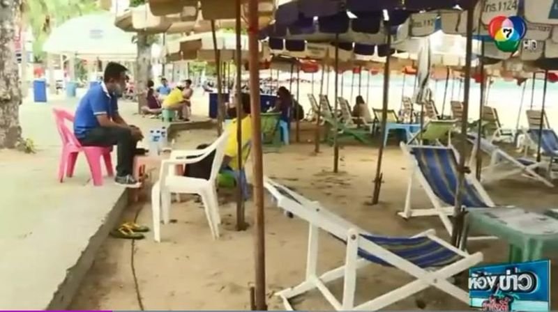 Gähnende Leere – keine Touristen am Pattaya Beach