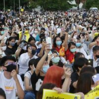 Anti-Regierungs-Demonstranten wurden gewarnt, die Monarchie nicht in politische Konflikte zu verwickeln