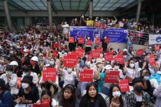 Die Demonstranten in Myanmar planen am Montag die bisher größte Kundgebung