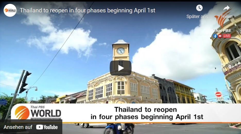 Thailand wird ab dem 1. April in vier Phasen wiedereröffnet