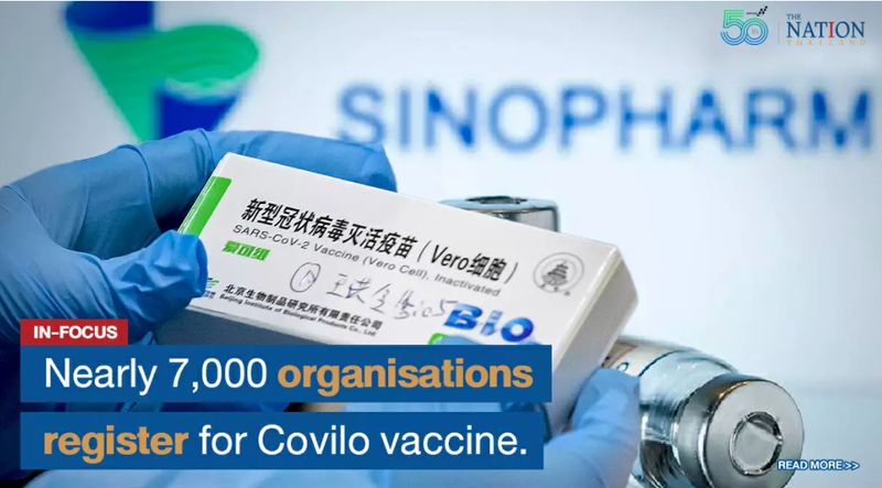 Fast 7.000 Organisationen registrieren sich für den Sinopharm Impfstoff