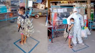 Vater aus Bangkok gewinnt die Herzen der Internetnutzer mit Videos, die die Pflege des Covid-19 infizierten Sohnes zeigen