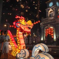 Pre-Covid - The Vegetarian Festival in Phuket am 8. Oktober 2016. Die diesjährige Veranstaltung wird wegen der Covid-19 Pandemie verkleinert.