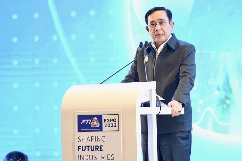 Premierminister General Prayut Chan-o-cha sprach am Mittwoch vor der Federation of Thai Industries Expo 2022 mit dem Titel „Shaping Future Industries for Stronger Thailand“ in Chiang Mai,