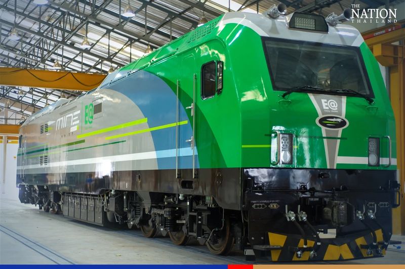 Erste elektrische Lokomotive, die dieses Jahr an der Bang Sue Grand Station in Bangkok getestet wird_02