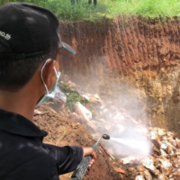 24 Tonnen aus Brasilien geschmuggeltes Schweinefleisch zerstört, um die Ausbreitung der Schweinegrippe in Thailand zu verhindern