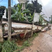 Der Stadtteil Mae Sai in Chiang Rai wurde letzte Nacht vom Überlauf des Sai Flusses überschwemmt