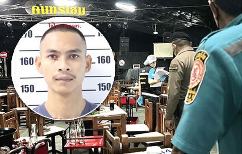 Die Polizei hat ein Foto des Hauptverdächtigen des Mordes an einem 32-jährigen Mann in der beliebten Musikbar „Country Home“ in der Stadt Trang veröffentlicht